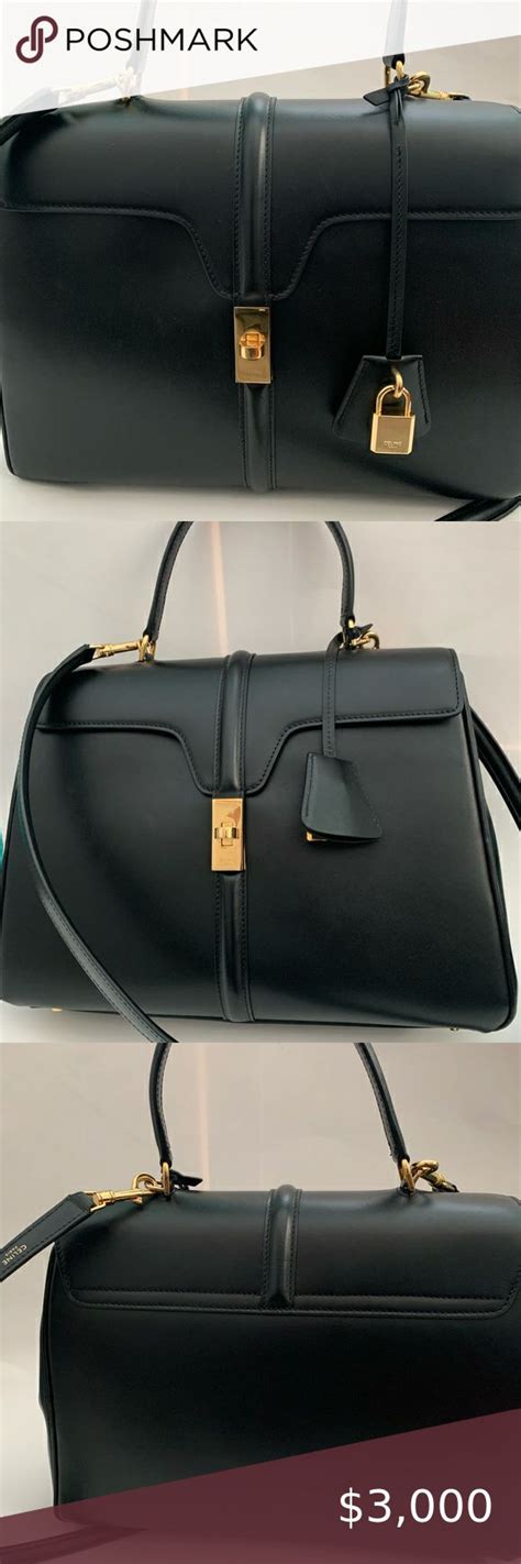 celine satinated calfskin|16 Bag CELINE Women's .